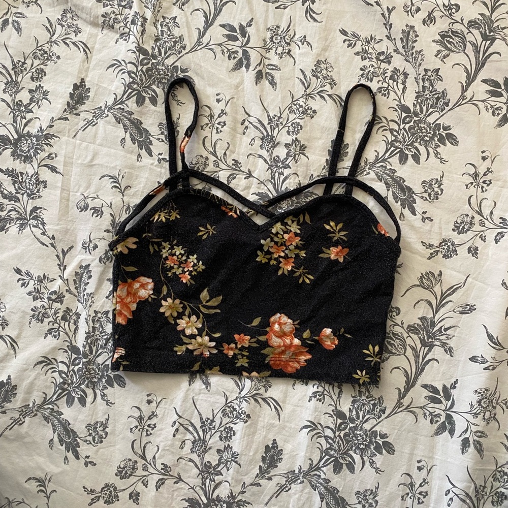Brandy Melville Bralette Rare Floral Design